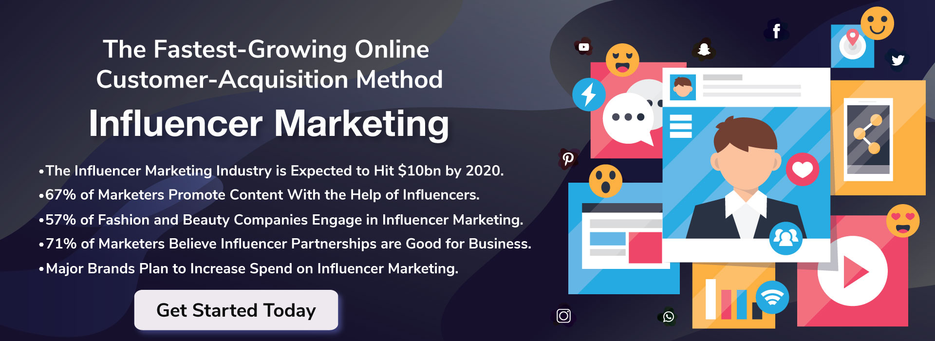 Influence marketing banner