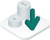 reduced operational spend icon